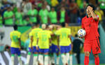 Cho Gue-sung fica desolado com o passeio brasileiro nas oitavas de final da Copa do Mundo