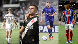 Brasileirão deve ter maior nota de corte para fugir da Série B (Raul Baretta/Divulgação/Santos/Felipe Oliveira/Divulgação/Bahia/Leandro Amorim/Divulgação/Vasco/Staff Imagens/Cruzeiro)