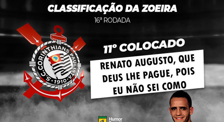 Brasileirão: a Classificação da Zoeira do Humor Esportivo após os jogos da 16ª rodada