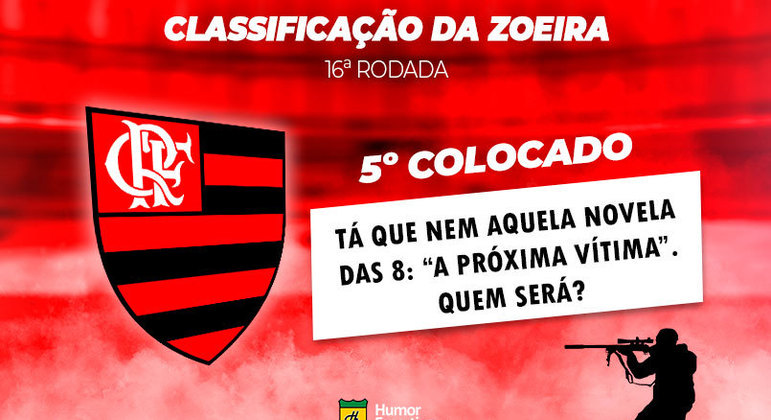 Brasileirão: a Classificação da Zoeira do Humor Esportivo após os jogos da 16ª rodada