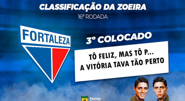 Brasileirão: a Classificação da Zoeira do Humor Esportivo após os jogos da 16ª rodada