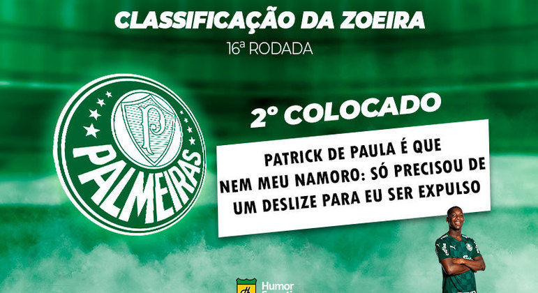 Brasileirão: a Classificação da Zoeira do Humor Esportivo após os jogos da 16ª rodada
