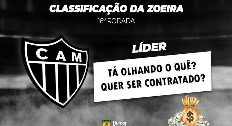 Brasileirão: a Classificação da Zoeira do Humor Esportivo após os jogos da 16ª rodada