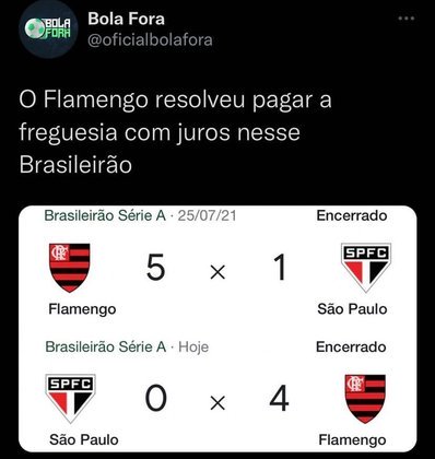 Rubro-negros zoam São Paulo após goleada do Flamengo; veja os
