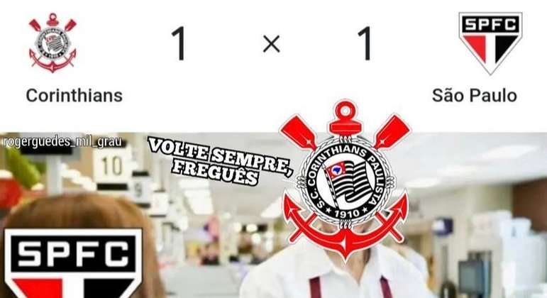 Teve provocação: torcedores de Corinthians e São Paulo fazem memes