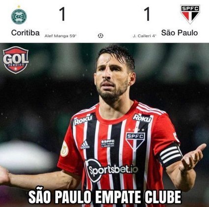 Brasileirão: os melhores memes de Coritiba 1 x 1 São Paulo