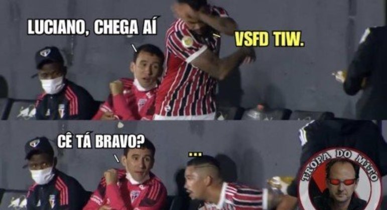 Pablo e Luciano protagonizam memes da derrota do São Paulo para o