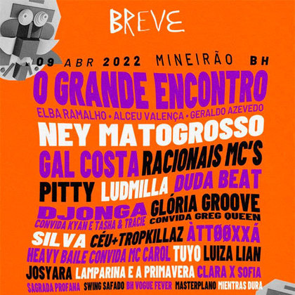 Breve Festival - Também em abril e em Belo Horizonte, mas no dia 9, acontecerá o festival.