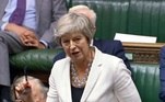 London (United Kingdom), 19/10/2019.- A grab from a handout video made available by the UK Parliamentary Recording Unit shows former British prime minister Theresa May addressing MPs during a debate at the House of Commons in London, Britain, 19 October 2019. The European Union (EU) and the British government reached a tentative deal on Brexit that must be ratified by the UK Parliament 19 October. (Reino Unido, Londres) EFE/EPA/UK PARLIAMENTARY RECORDING UNIT HANDOUT MANDATORY CREDIT: UK PARLIAMENTARY RECORDING UNIT HANDOUT EDITORIAL USE ONLY/NO SALES