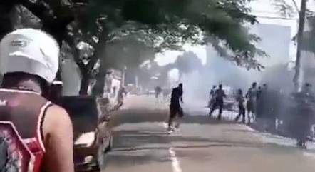 Torcedores brigaram no bairro da Penha, no Rio de Janeiro