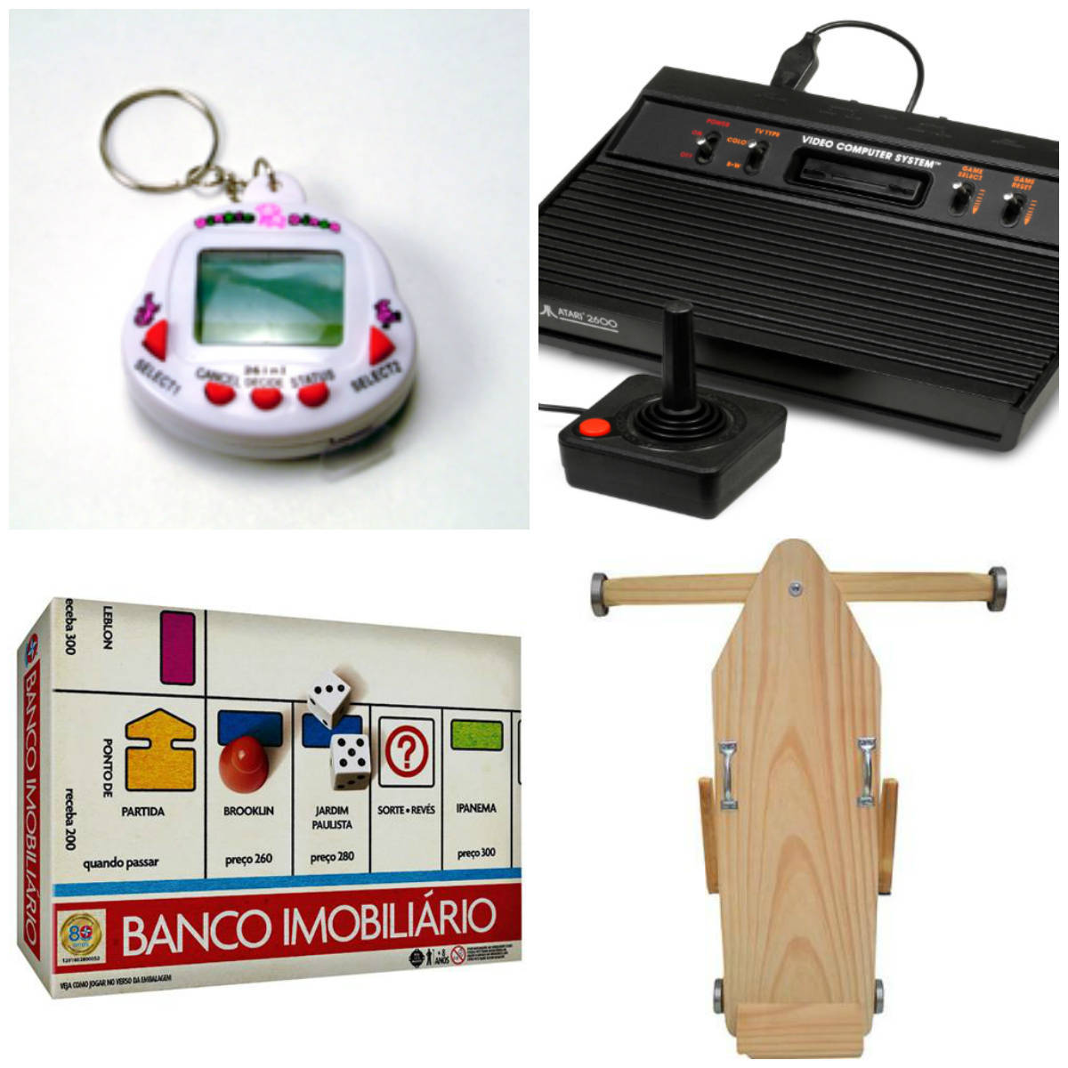 Um conjunto de jogos retrô dos anos 90, 80. antigos jogos eletrônicos  tamagotchi, joystick, console, arcade