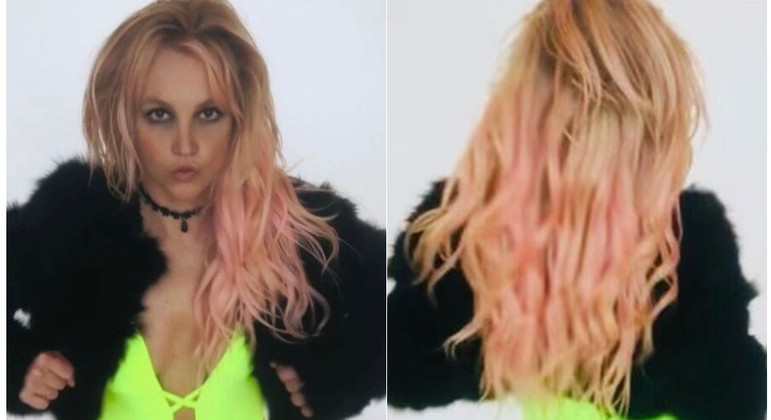 Britney Spears postou fotos vestindo maiô fluorescente e casaco de pele 
