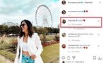 Além disso, o jogador faz elogios nas publicações da influencer nas redes sociais. 'Linda', comentou ele nesta foto, com um emoji de coração