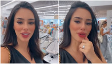 Bruna Biancardi faz enxoval da filha em Paris, enquanto Neymar viaja para Arábia Saudita