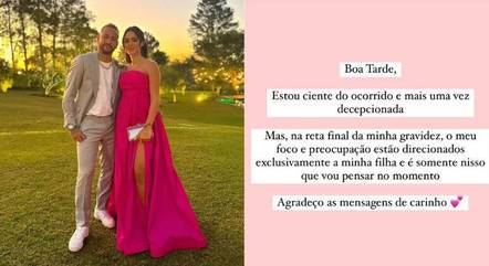 Bruna Biancardi diz que está mais uma vez decepcionada com Neymar
