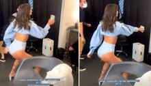 Bruna Marquezine arrasa dançando até o chão nos bastidores de ensaio 