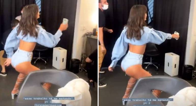 Bruna Marquezine dançando até o chão
