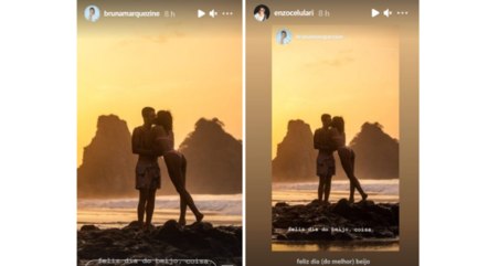Bruna Marquezine posta foto aos beijos com Enzo Celulari