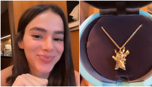 Bruna Marquezine mostra colar de ouro e diamantes do Pikachu que custa R$ 140 mil