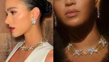 Bruna Marquezine repete colar usado por Beyoncé com 755 diamantes