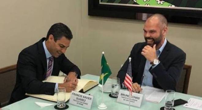 Bruno Covas se encontra com prefeito de Miami, Francis Suarez