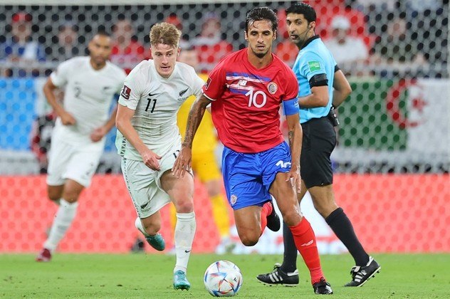 Bryan Ruiz, Costa Rica x Nova Zelândia, repescagem Copa 2022