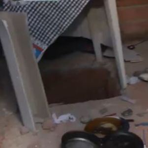 Polícia encontrou um buraco na casa do suspeito