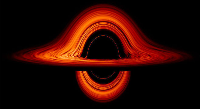 Nasa divulga simulação de como é um buraco negro 