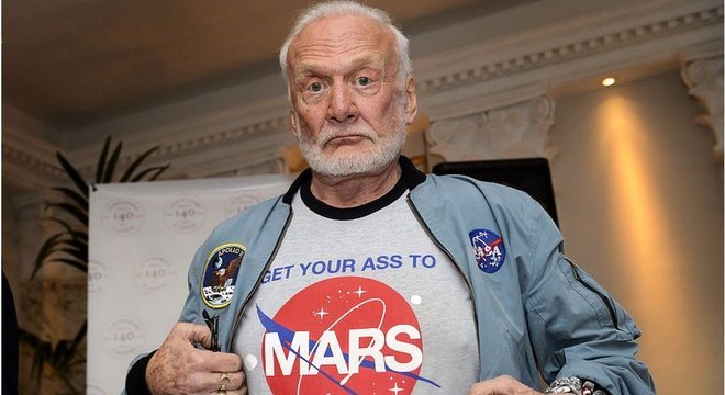 Tripulante da missão Apolo 11 nos anos 1960, o ex-astronauta Buzz Aldrin é também defensor da ocupação humana em Marte