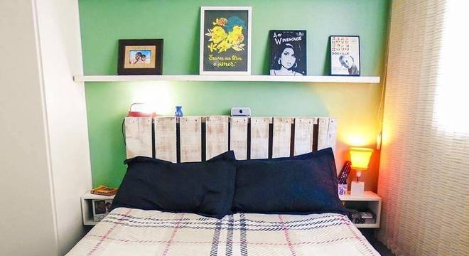 cabeceira de casal pallet pintado casa aberta