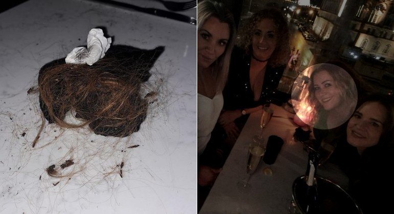 O cabelo da mulher em destaque pegou fogo durante confraternização em restaurante na Inglaterra