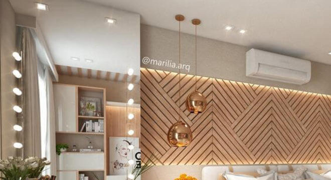 Cadeira para quarto de casal moderno e sofisticada