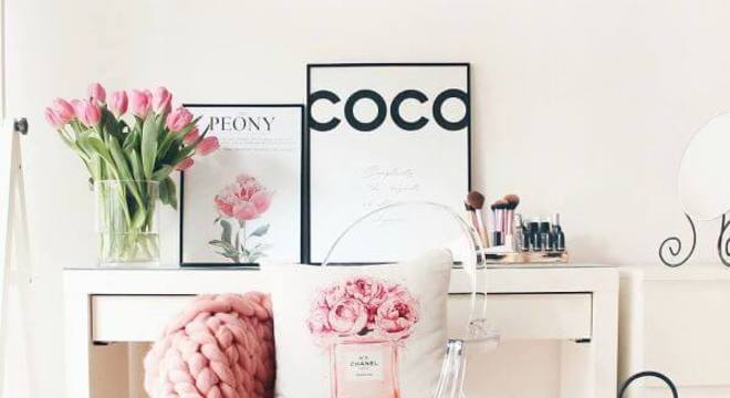 Cadeira para quarto feminino de acrílico