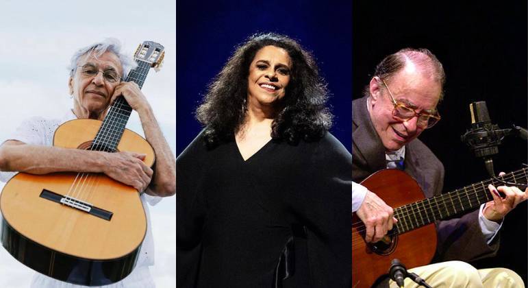 Caetano, Gal e João Gilberto estão na lista dos maiores cantores de todos os tempos
