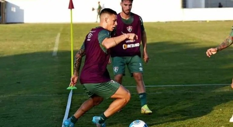 Calegari, em treino do Fluminense