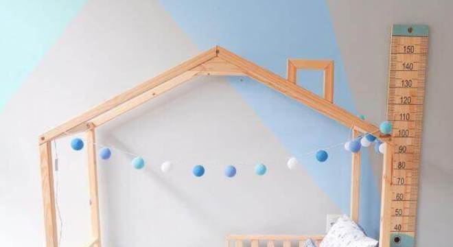 Cama casinha infantil com grades para crianças