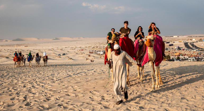 Camelos são um dos passeios mais aguardados por turistas no Catar