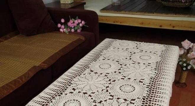 caminho de mesa de croche mesa de centro