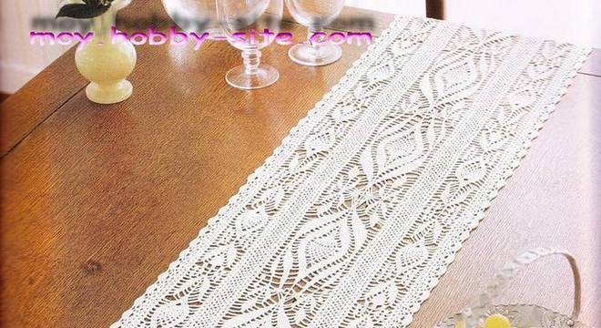 caminho de mesa de croche simples