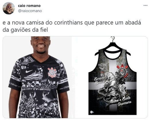 A camisa alternativa do Corinthians, lançada em setembro de 2019, foi comparada a um abadá