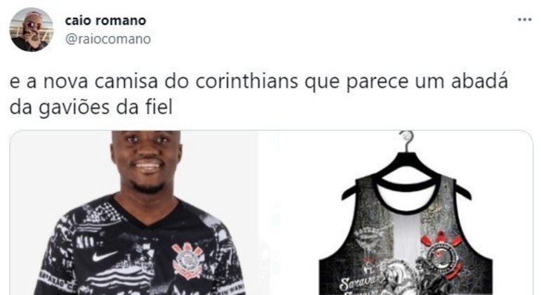 Camisa alternativa do Corinthians, lancada em Setembro/2019, foi comparada a um abada.