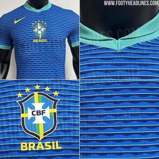 Escudo centralizado e 'ondas': site vaza suposta nova camisa azul da  seleção brasileira - Esportes - R7 Futebol