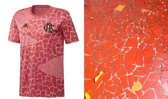 Camisa pré-jogo do Flamengo, no clima do Outubro Rosa, foi comparada ao Coisa, do filme 'Quarteto Fantástico' (outubro/2020)