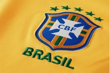 Camisa reserva azul do Brasil 2014-2015 Copa do Mundo » Mantos do