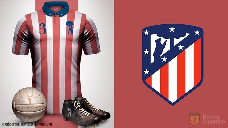 Camisas clássicas do futebol: Atlético de Madrid.