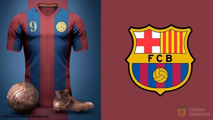 Camisas clássicas do futebol: Barcelona.
