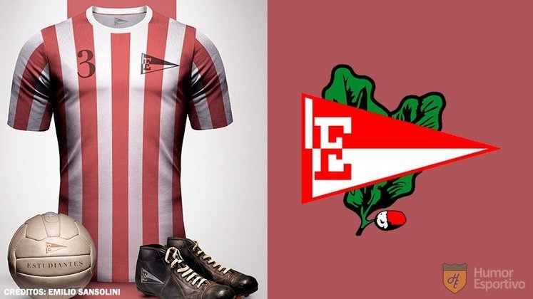 Camisas clássicas do futebol: Estudiantes de La Plata.