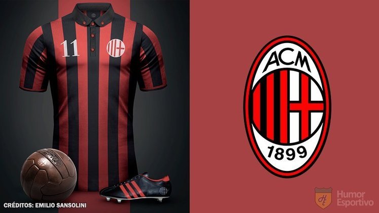Camisas clássicas do futebol: Milan.