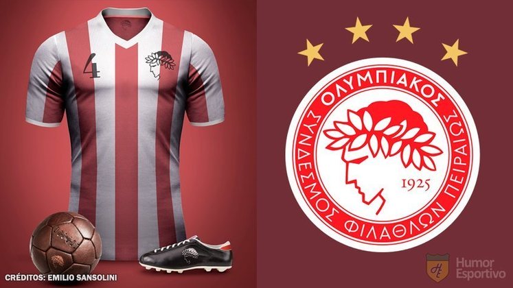Camisas clássicas do futebol: Olympiacos.