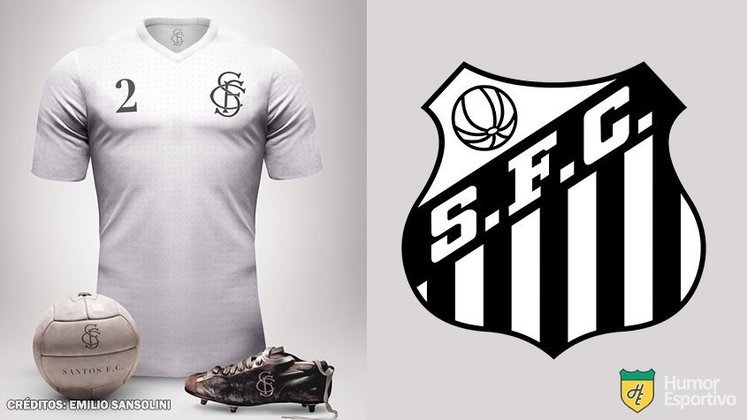 Camisas clássicas do futebol: Santos.